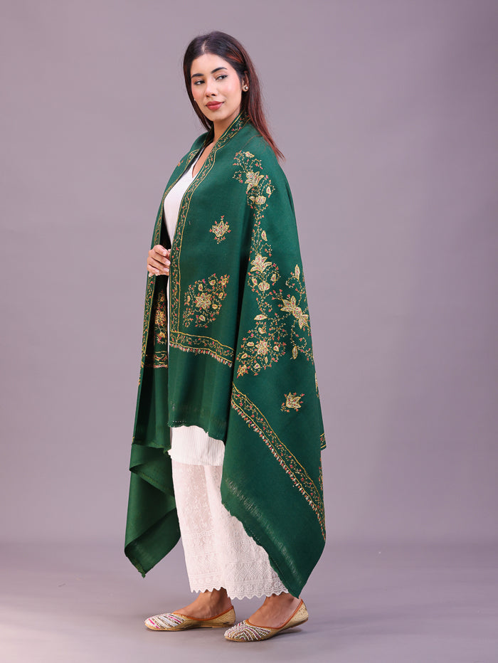 Women's Hand Embroidered Pure Wool Shawl