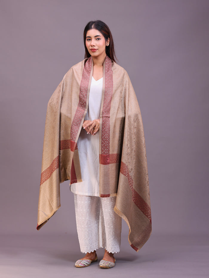 महिलाओं के लिए पैस्ले कानी जामावार ऐक्रेलिक शॉल 