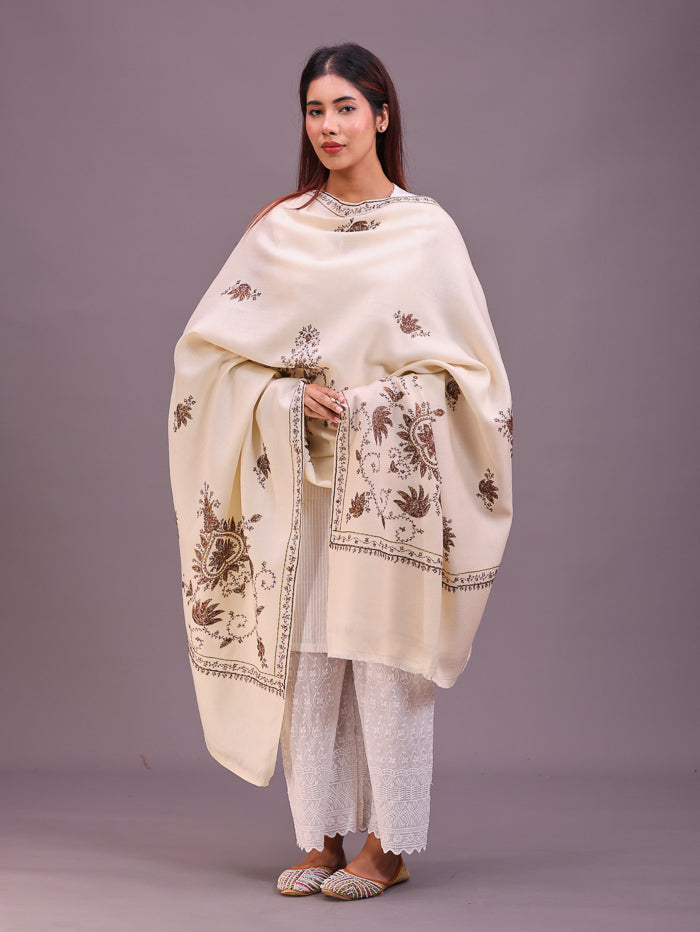 Women's Hand Embroidered Pure Wool Shawl