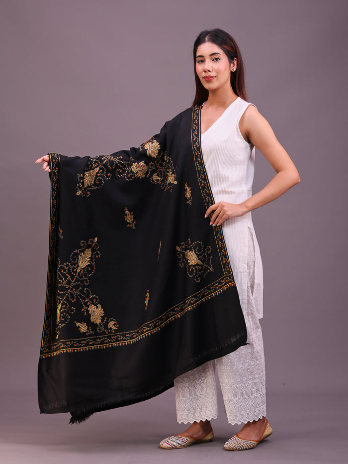 Women's Hand Embroidered Wool Shawl