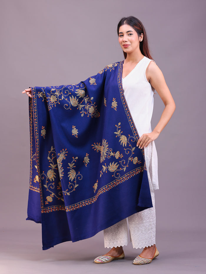 Women's Hand Embroidered Pure Wool Shawl