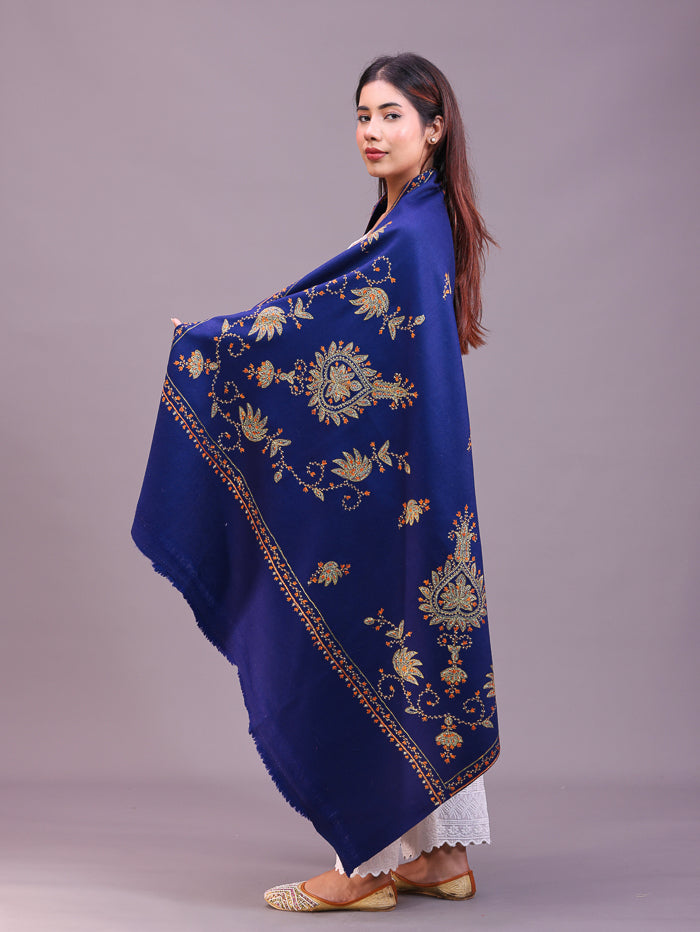 Women's Hand Embroidered Pure Wool Shawl