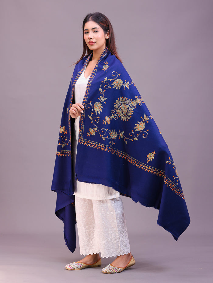 Women's Hand Embroidered Pure Wool Shawl