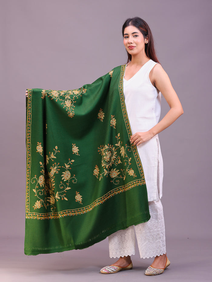 Women's Hand Embroidered Pure Wool Shawl