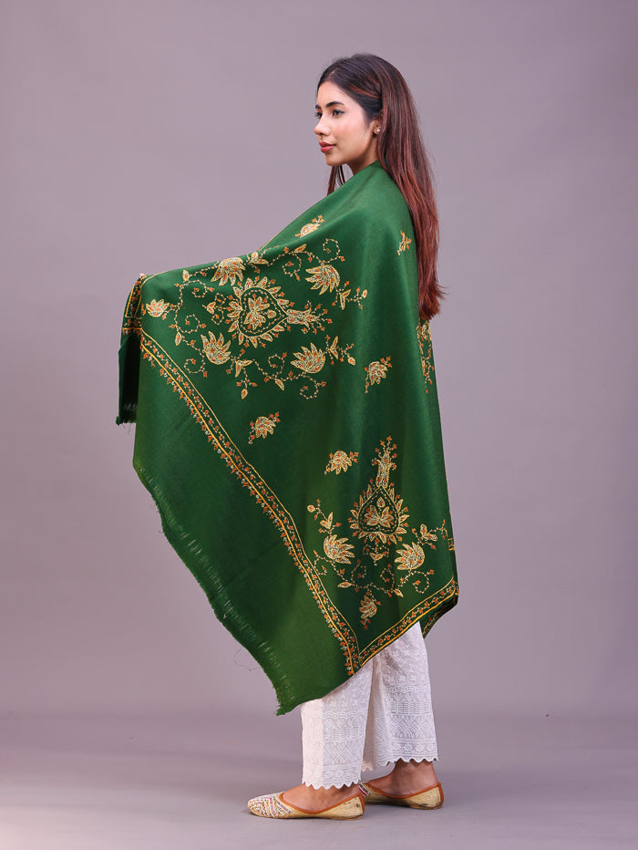 Women's Hand Embroidered Pure Wool Shawl