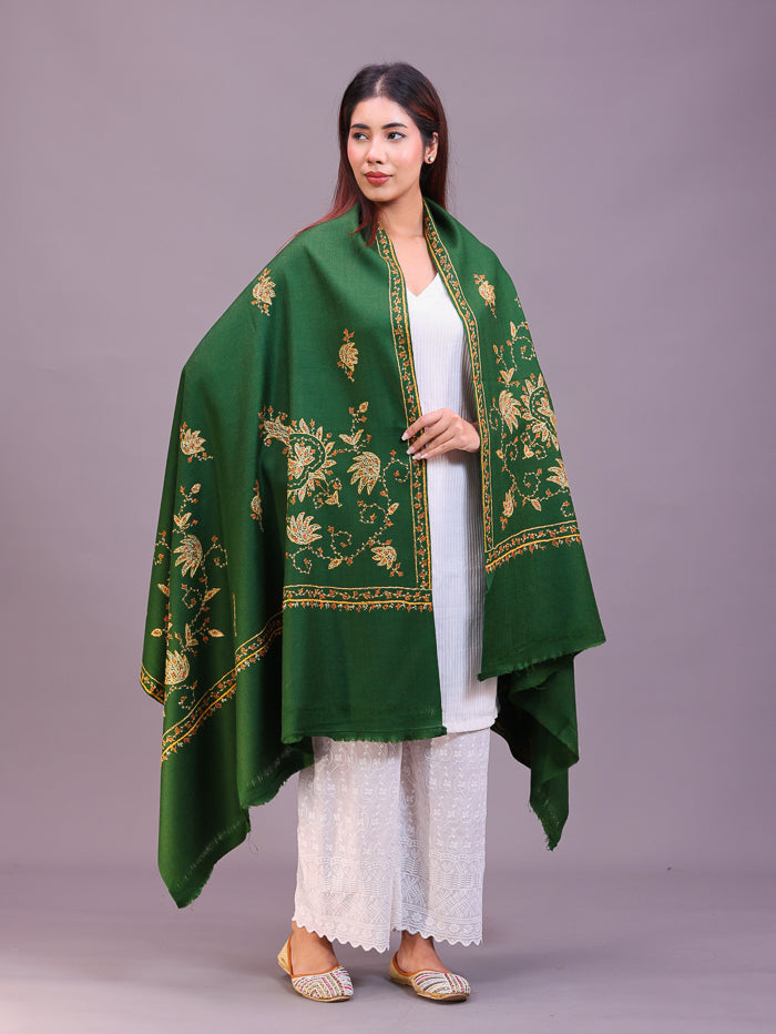 Women's Hand Embroidered Pure Wool Shawl