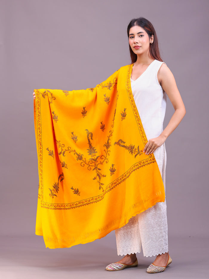 Women's Hand Embroidered Wool Shawl