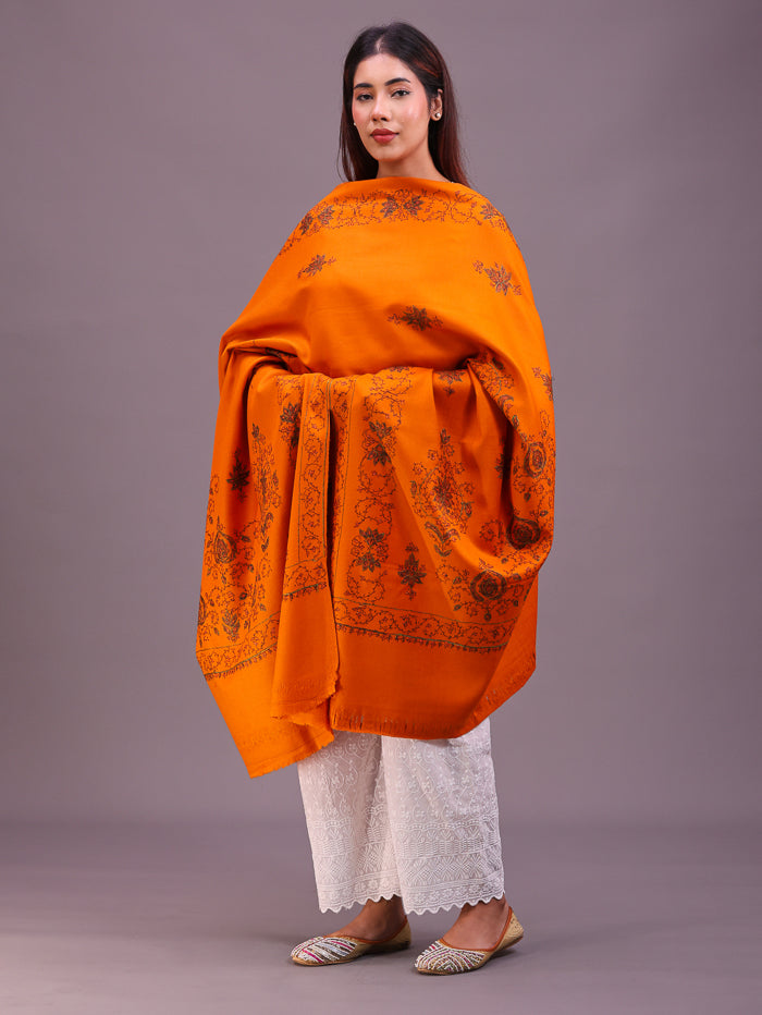 Women's Hand Embroidered Pure Wool Shawl