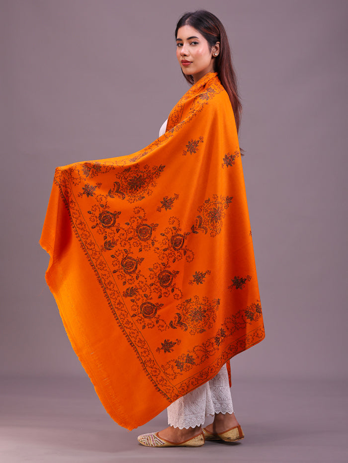 Women's Hand Embroidered Pure Wool Shawl