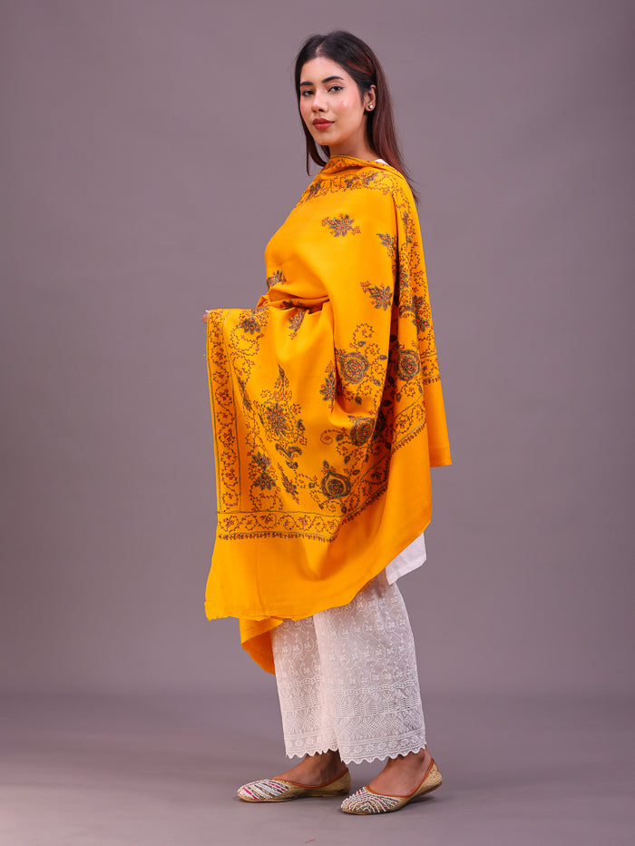 Women's Hand Embroidered Pure Wool Shawl