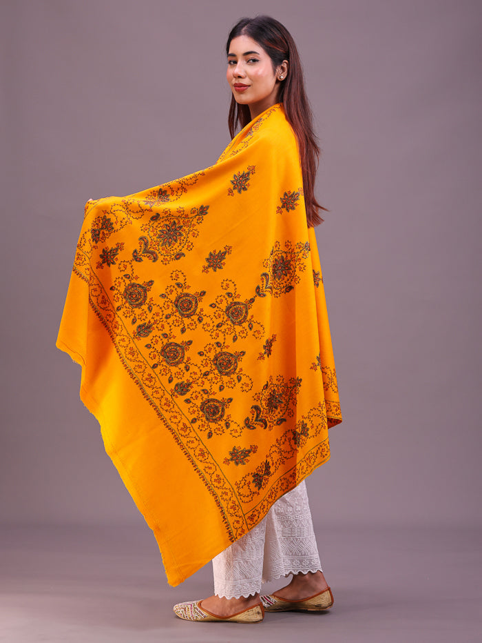Women's Hand Embroidered Pure Wool Shawl