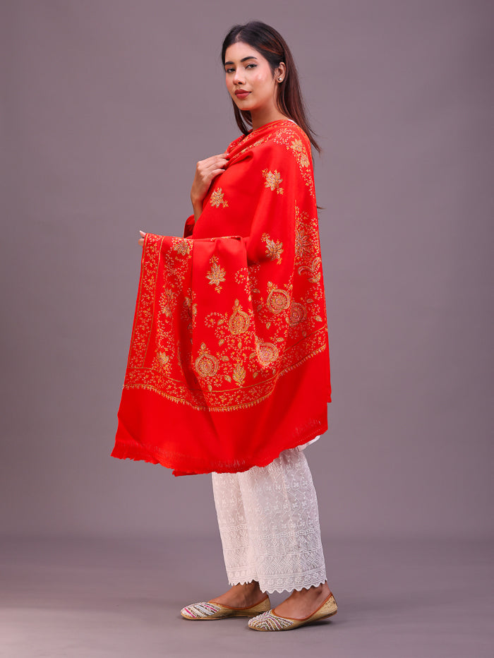 Women's Hand Embroidered Pure Wool Shawl