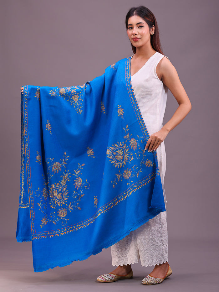 Women's Hand Embroidered Pure Wool Shawl