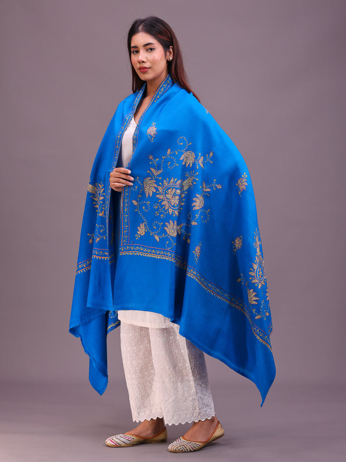 Women's Hand Embroidered Pure Wool Shawl