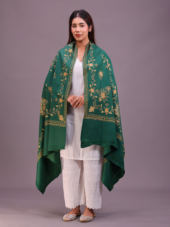 Women's Hand Embroidered Pure Wool Shawl