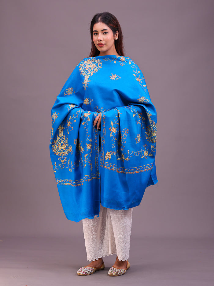 Women's Hand Embroidered Pure Wool Shawl