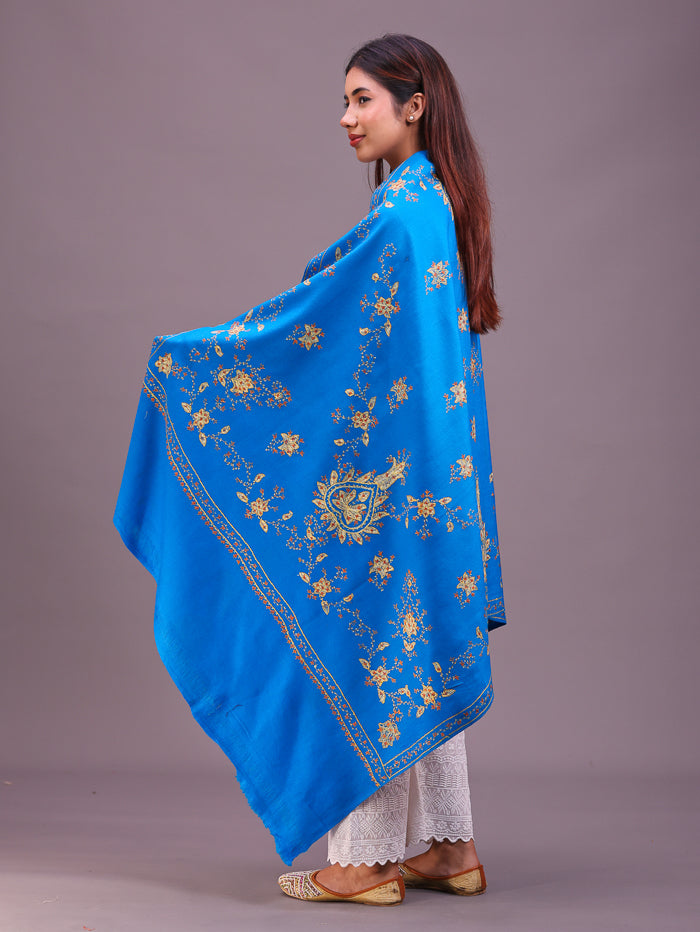 Women's Hand Embroidered Pure Wool Shawl