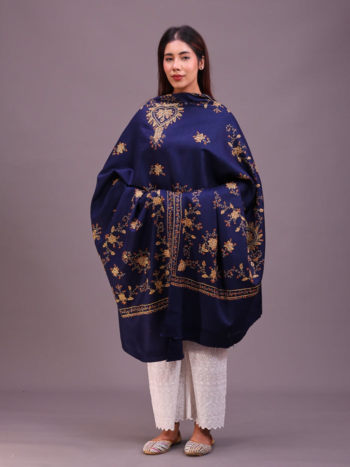 Women's Hand Embroidered Pure Wool Shawl