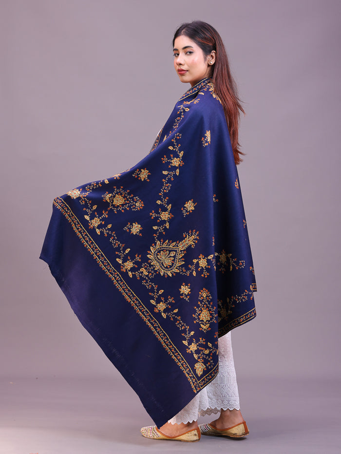 Women's Hand Embroidered Pure Wool Shawl