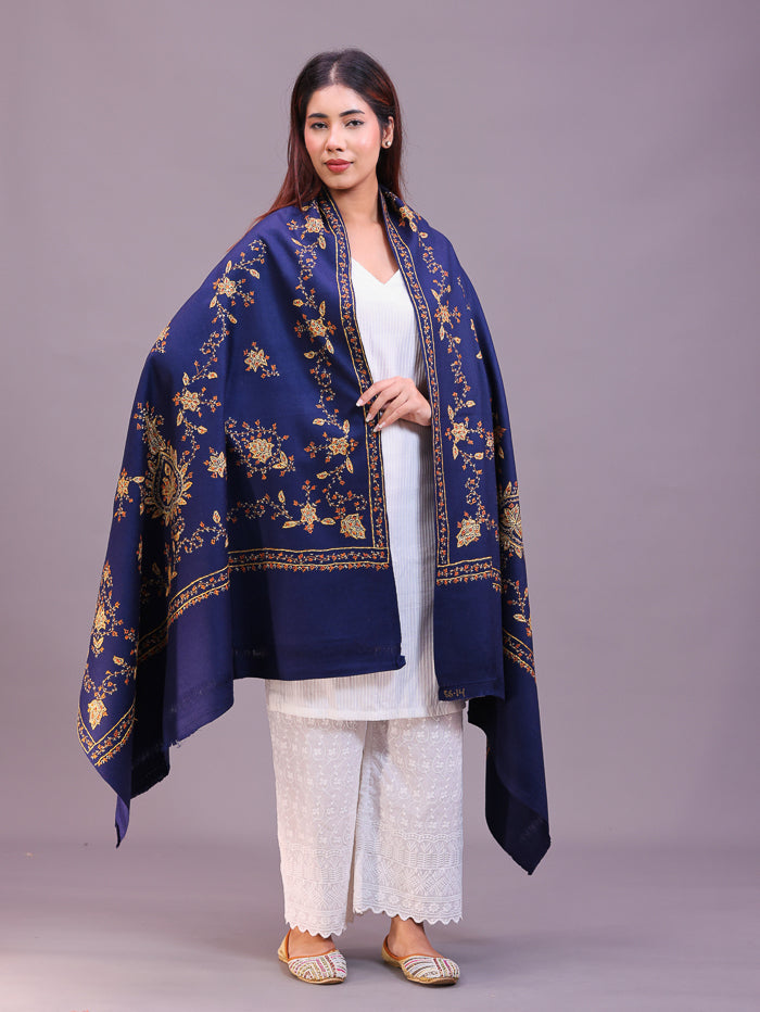 Women's Hand Embroidered Pure Wool Shawl
