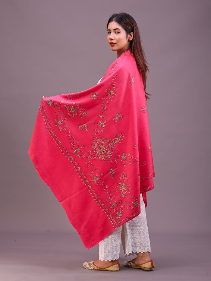 Women's Hand Embroidered Pure Wool Shawl