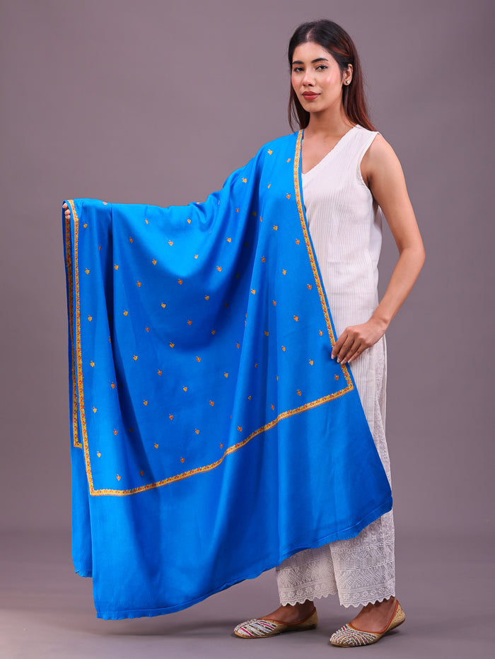 Women's Hand Embroidered Wool Shawl