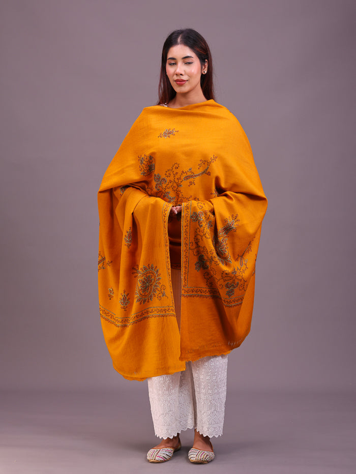 Women's Hand Embroidered Pure Wool Shawl