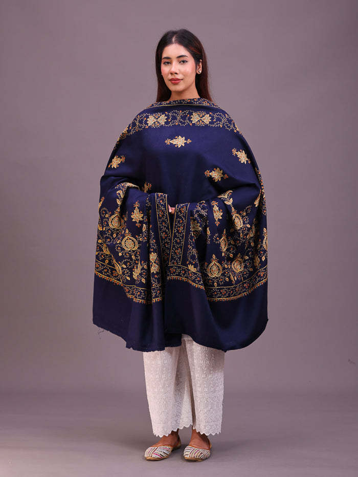 Women's Hand Embroidered Pure Wool Shawl