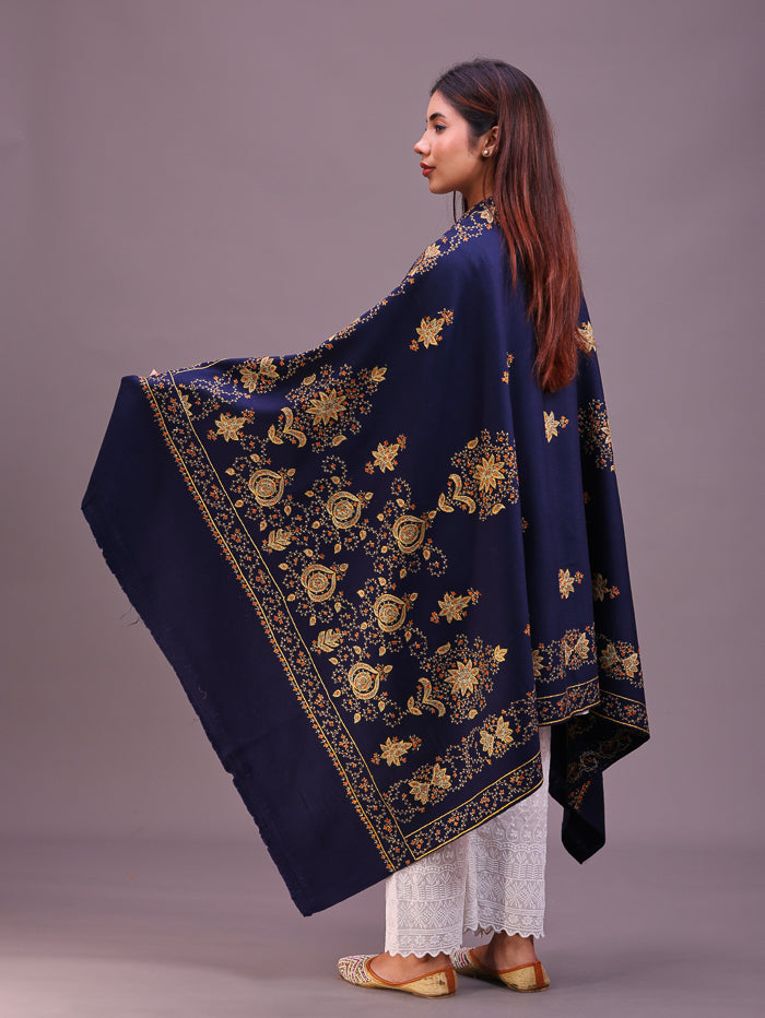 Women's Hand Embroidered Pure Wool Shawl