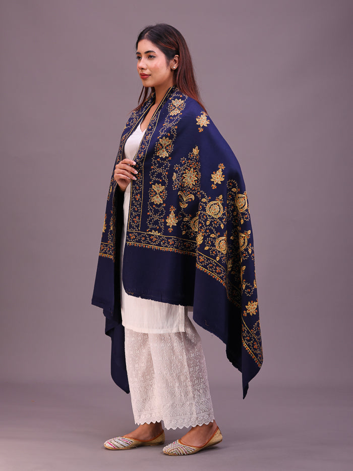 Women's Hand Embroidered Pure Wool Shawl