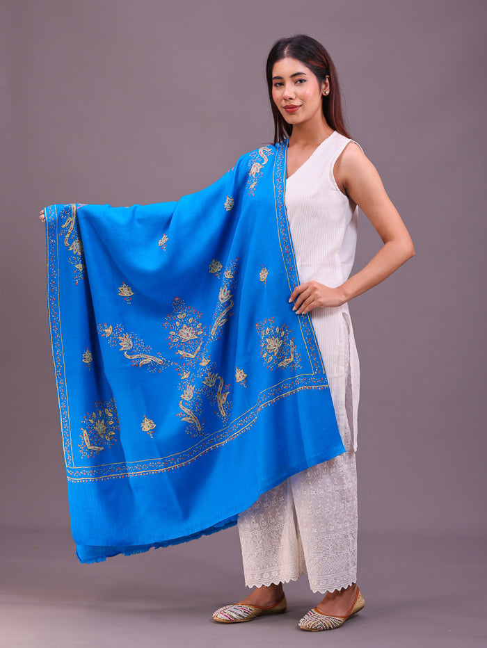 Women's Hand Embroidered Wool Shawl