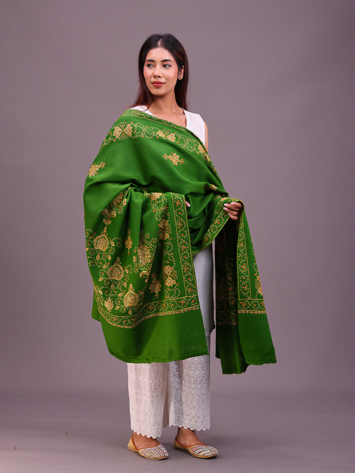 Women's Hand Embroidered Pure Wool Shawl