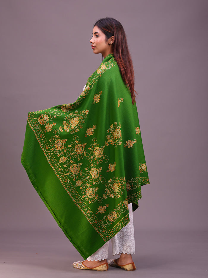 Women's Hand Embroidered Pure Wool Shawl