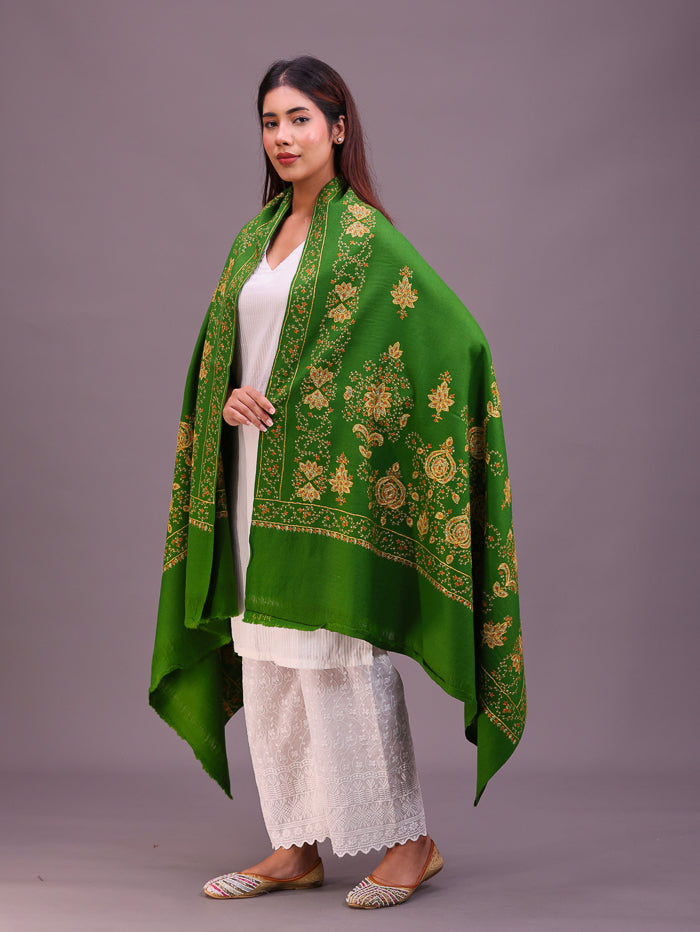 Women's Hand Embroidered Pure Wool Shawl