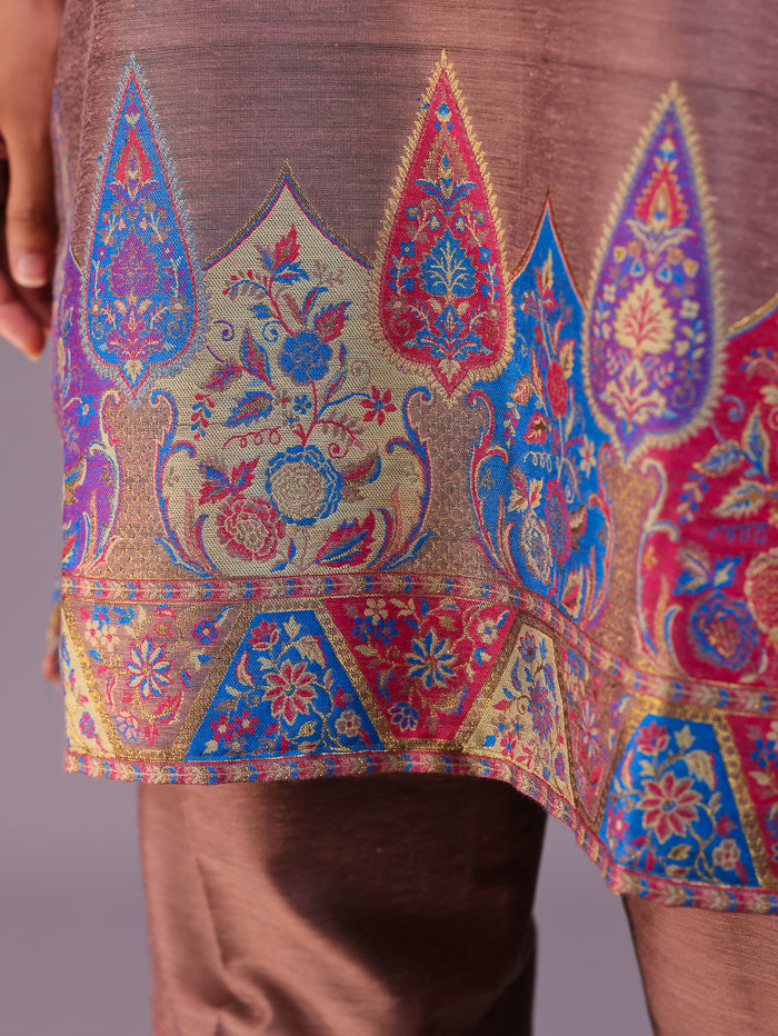 Women's Silk Blended Co-Ord Set – Kurta and Trousers