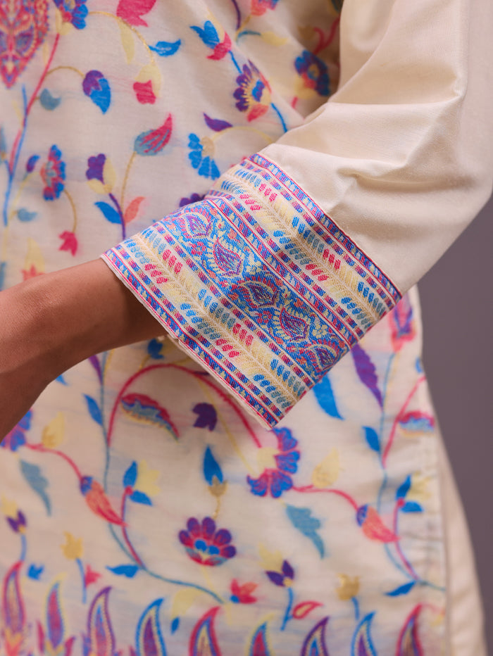 Women's Silk Blended Co-Ord Set – Kurta and Trousers