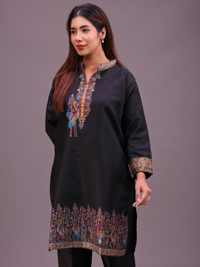 Women's Silk Blended Co-Ord Set – Kurta and Trousers