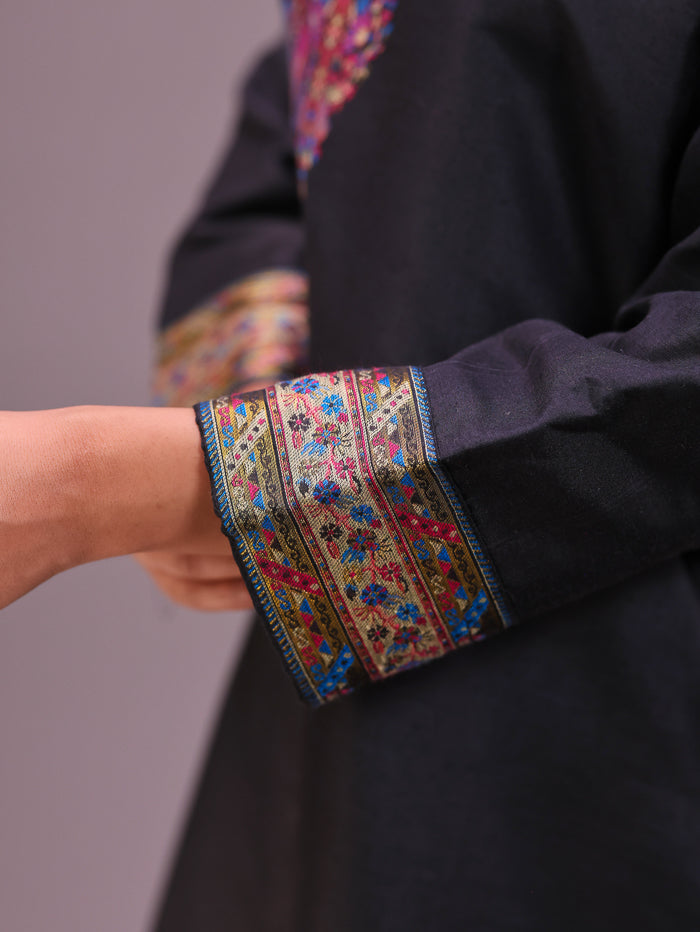 Women's Silk Blended Co-Ord Set – Kurta and Trousers