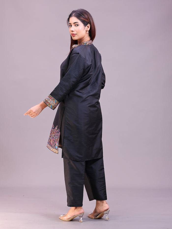 Women's Silk Blended Co-Ord Set – Kurta and Trousers