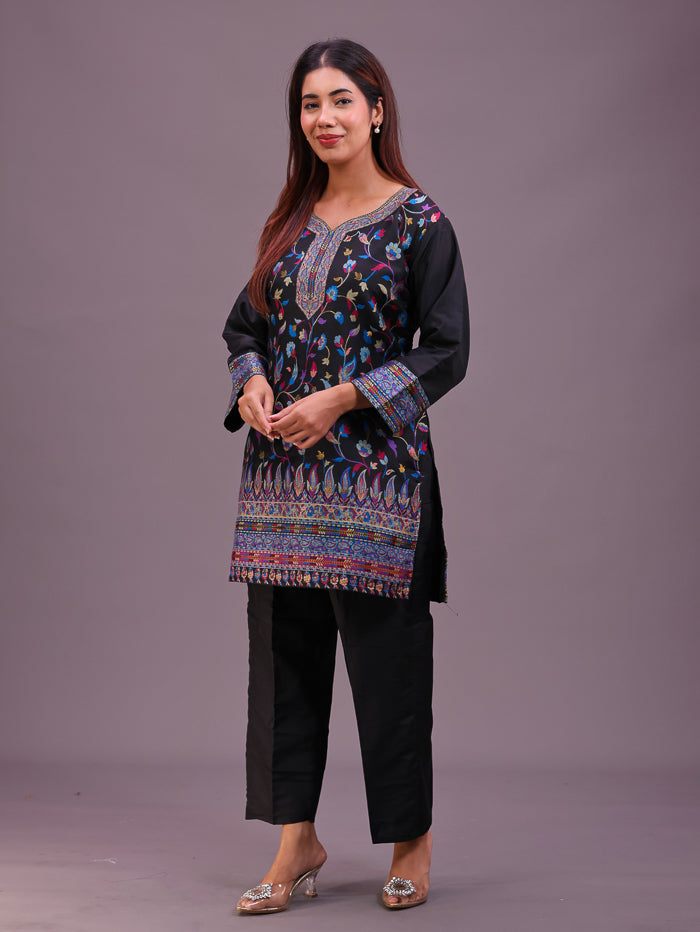 Women's Silk Blended Co-Ord Set – Kurta and Trousers
