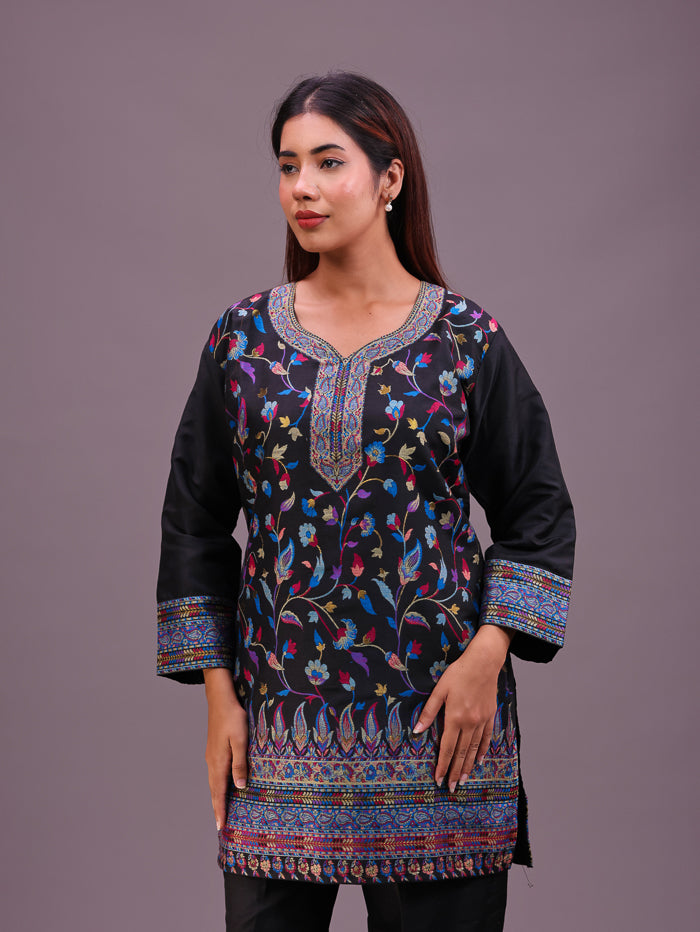 Women's Silk Blended Co-Ord Set – Kurta and Trousers