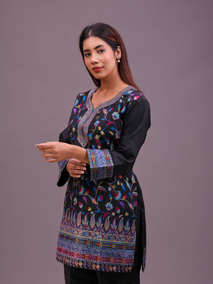 Women's Silk Blended Co-Ord Set – Kurta and Trousers