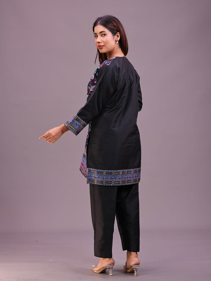 Women's Silk Blended Co-Ord Set – Kurta and Trousers