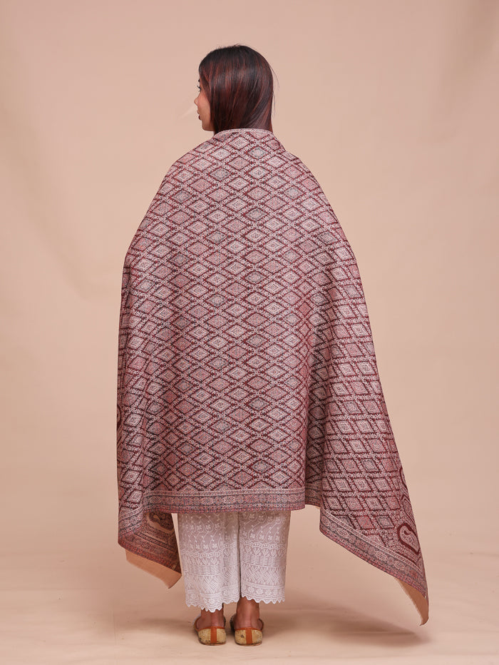 Women's Jamawar Wool Shawl