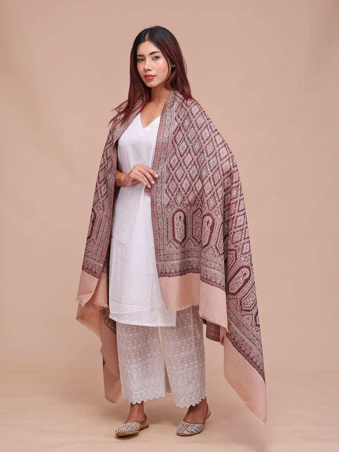 Women's Jamawar Wool Shawl