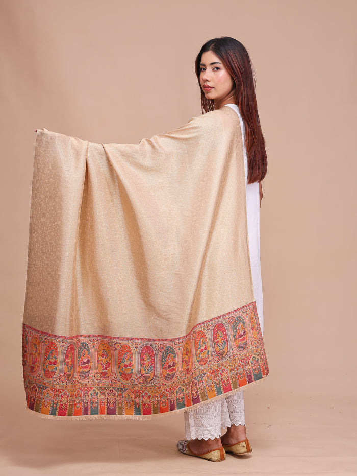 Women's Kani Wool Shawl With Zari Work