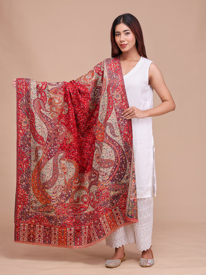 Women's Jamawar Wool Shawl