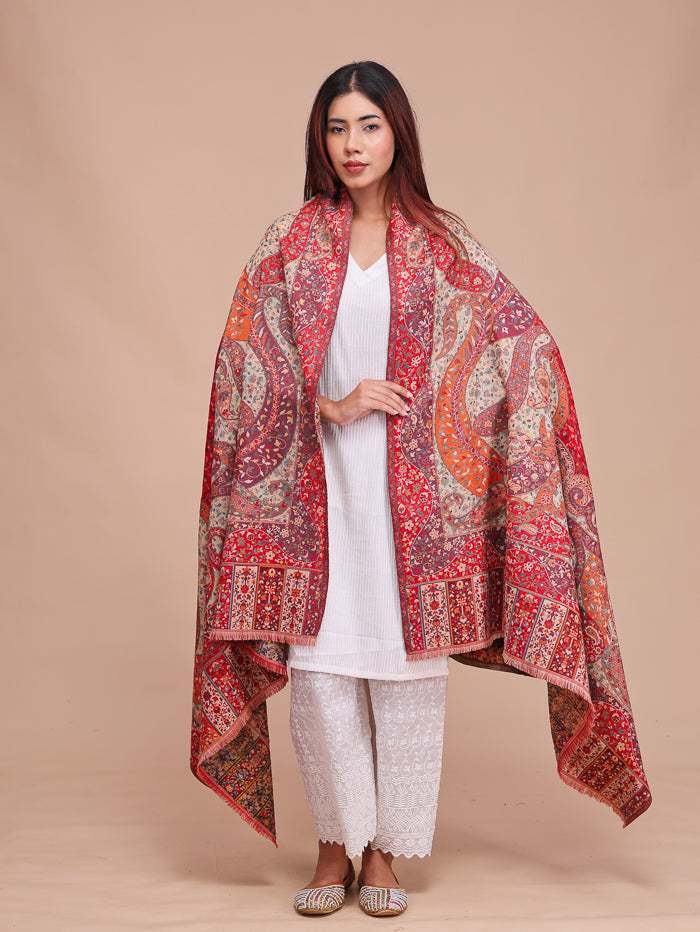 Women's Jamawar Wool Shawl
