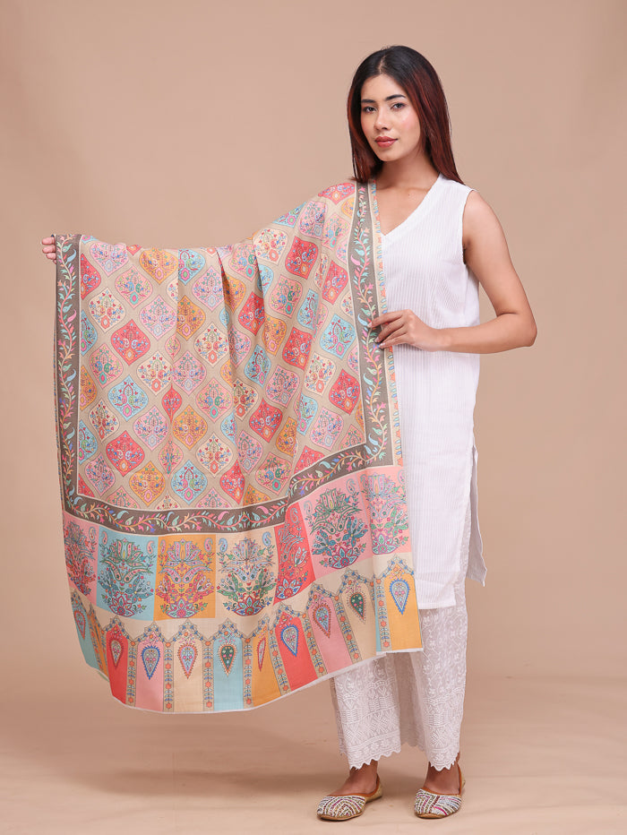 Women's Printed Wool Shawl