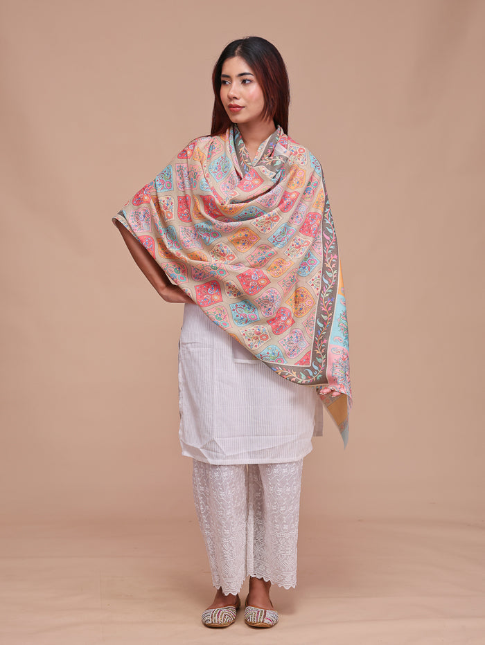 Women's Printed Wool Shawl
